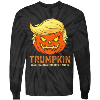 Trumpkin Make Halloween Great Again Funny Pumpkin Family Tie-Dye Long Sleeve Shirt