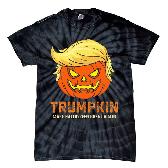 Trumpkin Make Halloween Great Again Funny Pumpkin Family Tie-Dye T-Shirt