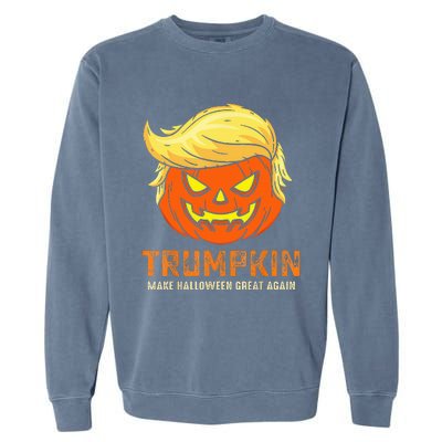 Trumpkin Make Halloween Great Again Funny Pumpkin Family Garment-Dyed Sweatshirt