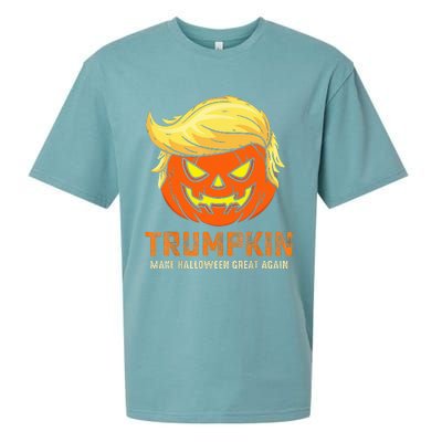 Trumpkin Make Halloween Great Again Funny Pumpkin Family Sueded Cloud Jersey T-Shirt