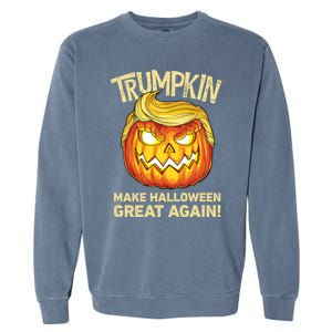 Trumpkin Make Halloween Great Again Funny Trump Pumpkin Cute Gift Garment-Dyed Sweatshirt