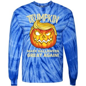 Trumpkin Make Halloween Great Again Funny Trump Pumpkin Cute Gift Tie-Dye Long Sleeve Shirt