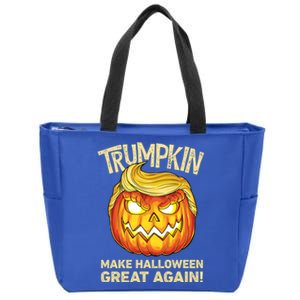 Trumpkin Make Halloween Great Again Funny Trump Pumpkin Cute Gift Zip Tote Bag