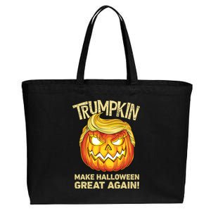 Trumpkin Make Halloween Great Again Funny Trump Pumpkin Cute Gift Cotton Canvas Jumbo Tote