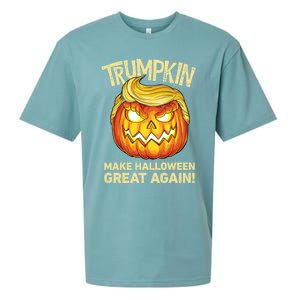 Trumpkin Make Halloween Great Again Funny Trump Pumpkin Cute Gift Sueded Cloud Jersey T-Shirt