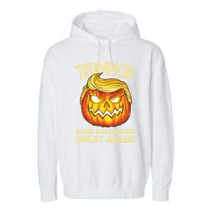 Trumpkin Make Halloween Great Again Funny Trump Pumpkin Cute Gift Garment-Dyed Fleece Hoodie