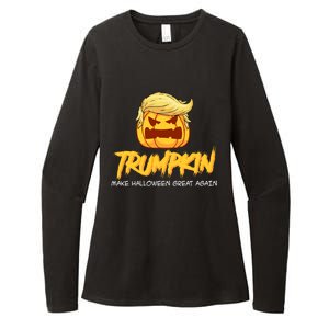 Trumpkin Make Halloween Great Again Funny Trump Pumpkin Gift Womens CVC Long Sleeve Shirt