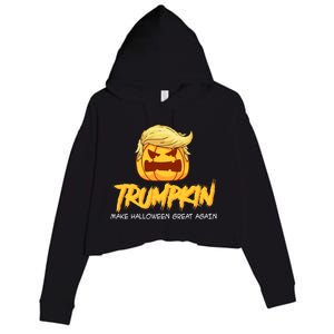 Trumpkin Make Halloween Great Again Funny Trump Pumpkin Gift Crop Fleece Hoodie