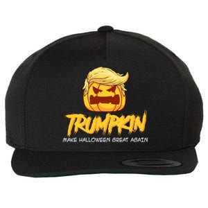 Trumpkin Make Halloween Great Again Funny Trump Pumpkin Gift Wool Snapback Cap