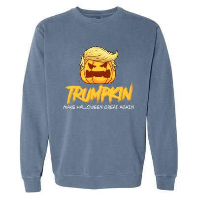 Trumpkin Make Halloween Great Again Funny Trump Pumpkin Gift Garment-Dyed Sweatshirt