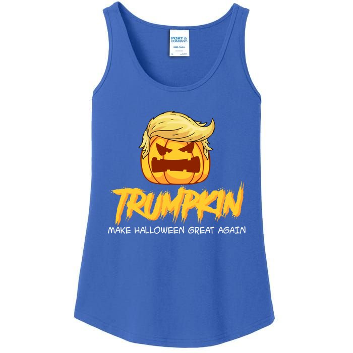 Trumpkin Make Halloween Great Again Funny Trump Pumpkin Gift Ladies Essential Tank