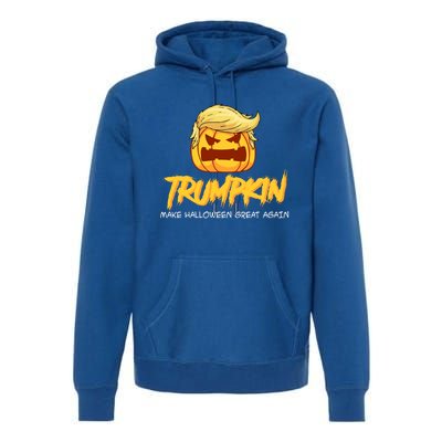 Trumpkin Make Halloween Great Again Funny Trump Pumpkin Gift Premium Hoodie