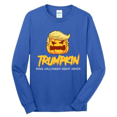 Trumpkin Make Halloween Great Again Funny Trump Pumpkin Gift Tall Long Sleeve T-Shirt