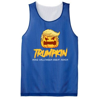 Trumpkin Make Halloween Great Again Funny Trump Pumpkin Gift Mesh Reversible Basketball Jersey Tank