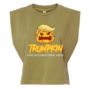 Trumpkin Make Halloween Great Again Funny Trump Pumpkin Gift Garment-Dyed Women's Muscle Tee