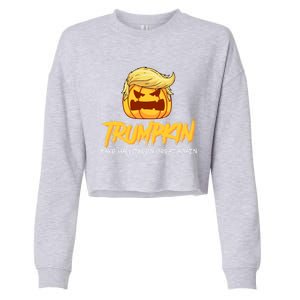 Trumpkin Make Halloween Great Again Funny Trump Pumpkin Gift Cropped Pullover Crew