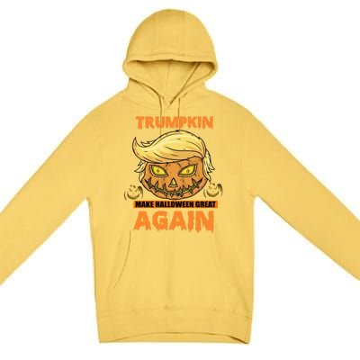 Trumpkin Make Halloween Great Again Funny Trump Gift Premium Pullover Hoodie