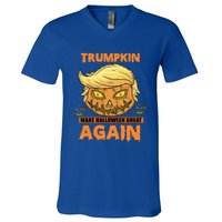 Trumpkin Make Halloween Great Again Funny Trump Gift V-Neck T-Shirt