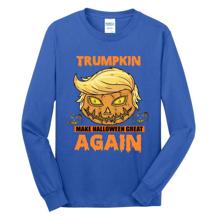 Trumpkin Make Halloween Great Again Funny Trump Gift Tall Long Sleeve T-Shirt