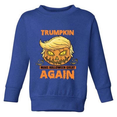 Trumpkin Make Halloween Great Again Funny Trump Gift Toddler Sweatshirt