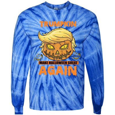 Trumpkin Make Halloween Great Again Funny Trump Gift Tie-Dye Long Sleeve Shirt