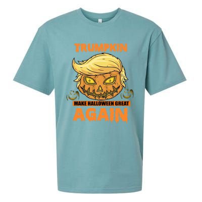 Trumpkin Make Halloween Great Again Funny Trump Gift Sueded Cloud Jersey T-Shirt