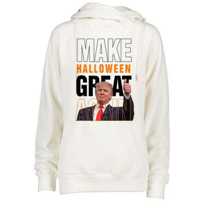 Trump Make Halloween Great Again Pro Trump 2024 Halloween Womens Funnel Neck Pullover Hood