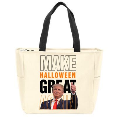 Trump Make Halloween Great Again Pro Trump 2024 Halloween Zip Tote Bag