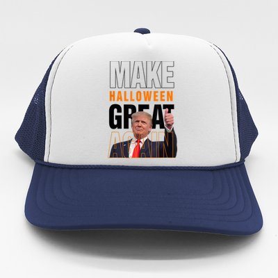 Trump Make Halloween Great Again Pro Trump 2024 Halloween Trucker Hat