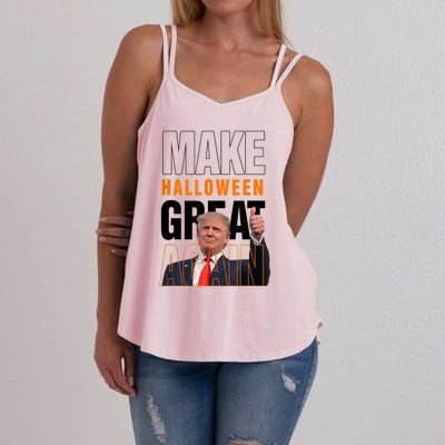 Trump Make Halloween Great Again Pro Trump 2024 Halloween Women's Strappy Tank