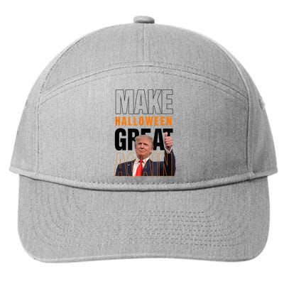 Trump Make Halloween Great Again Pro Trump 2024 Halloween 7-Panel Snapback Hat