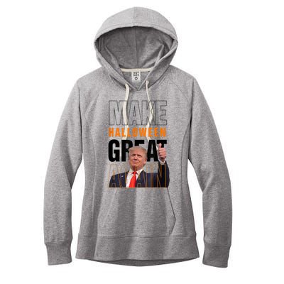 Trump Make Halloween Great Again Pro Trump 2024 Halloween Women's Fleece Hoodie