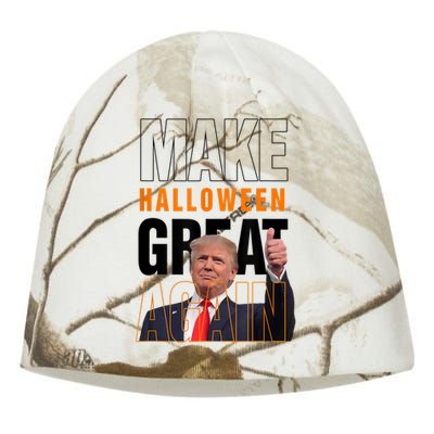 Trump Make Halloween Great Again Pro Trump 2024 Halloween Kati - Camo Knit Beanie