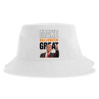 Trump Make Halloween Great Again Pro Trump 2024 Halloween Sustainable Bucket Hat