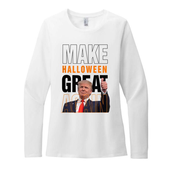 Trump Make Halloween Great Again Pro Trump 2024 Halloween Womens CVC Long Sleeve Shirt