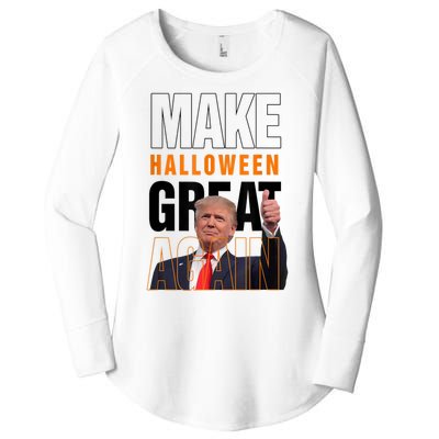 Trump Make Halloween Great Again Pro Trump 2024 Halloween Women's Perfect Tri Tunic Long Sleeve Shirt