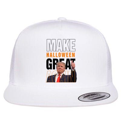 Trump Make Halloween Great Again Pro Trump 2024 Halloween Flat Bill Trucker Hat