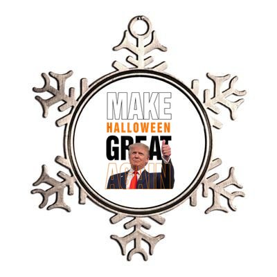 Trump Make Halloween Great Again Pro Trump 2024 Halloween Metallic Star Ornament