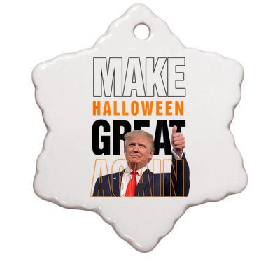 Trump Make Halloween Great Again Pro Trump 2024 Halloween Ceramic Star Ornament