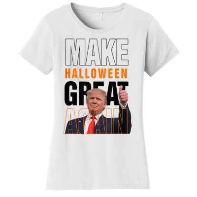 Trump Make Halloween Great Again Pro Trump 2024 Halloween Women's T-Shirt