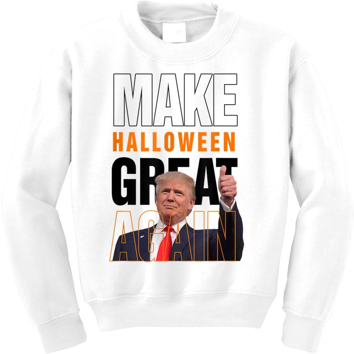 Trump Make Halloween Great Again Pro Trump 2024 Halloween Kids Sweatshirt