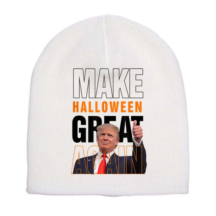 Trump Make Halloween Great Again Pro Trump 2024 Halloween Short Acrylic Beanie