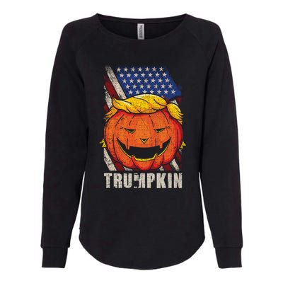 Trumpkin Make Halloween Great Again Patriotic Usa Distressed Gift Womens California Wash Sweatshirt