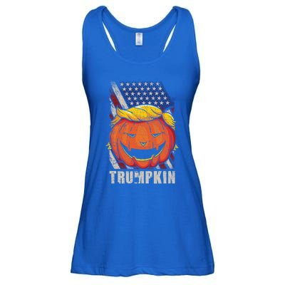 Trumpkin Make Halloween Great Again Patriotic Usa Distressed Gift Ladies Essential Flowy Tank