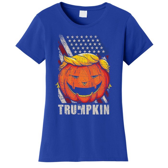 Trumpkin Make Halloween Great Again Patriotic Usa Distressed Gift Women's T-Shirt