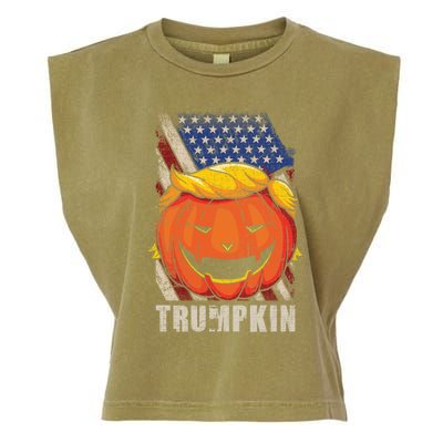 Trumpkin Make Halloween Great Again Patriotic Usa Distressed Gift Garment-Dyed Women's Muscle Tee