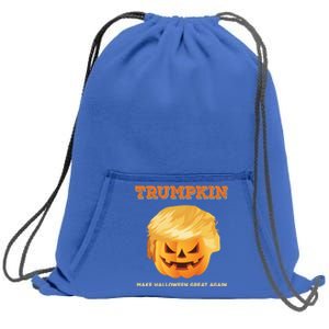 Trumpkin Make Halloween Great Again President Trump Pumpkin Cool Gift Sweatshirt Cinch Pack Bag