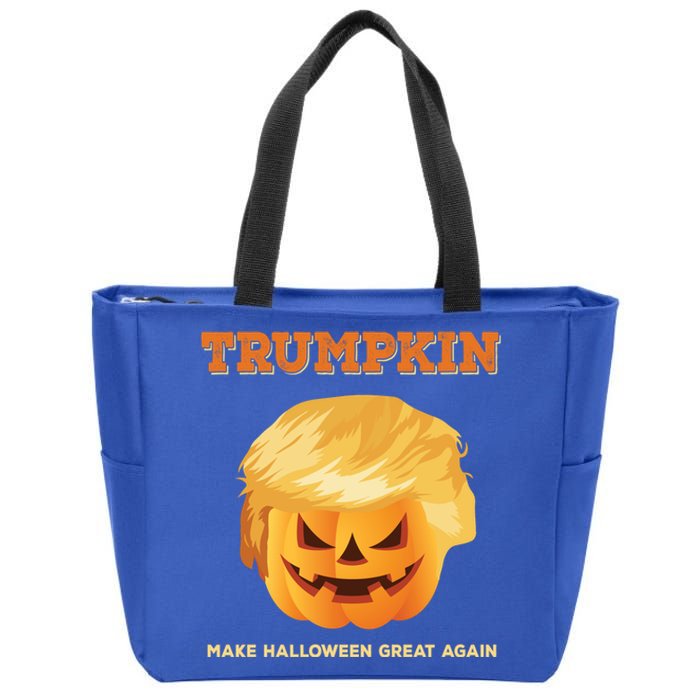 Trumpkin Make Halloween Great Again President Trump Pumpkin Cool Gift Zip Tote Bag