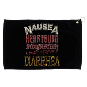 Thrash Metal Heavy Nausea Heartburn Concert Grommeted Golf Towel