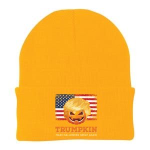 Trumpkin Make Halloween Great Again President Trump Pumpkin Gift Knit Cap Winter Beanie